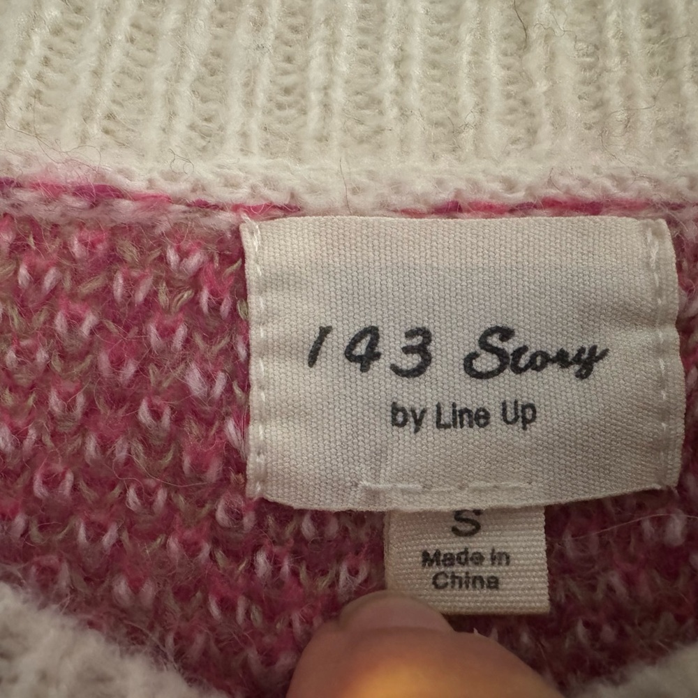 143 Story by Lineup - cream floral sweater- size small oversized - Picture 3 of 5